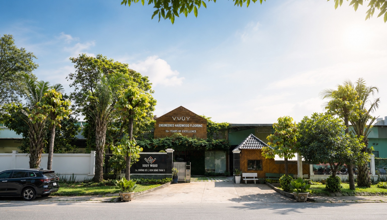 The factory gate at Song Than 3 Industrial Park