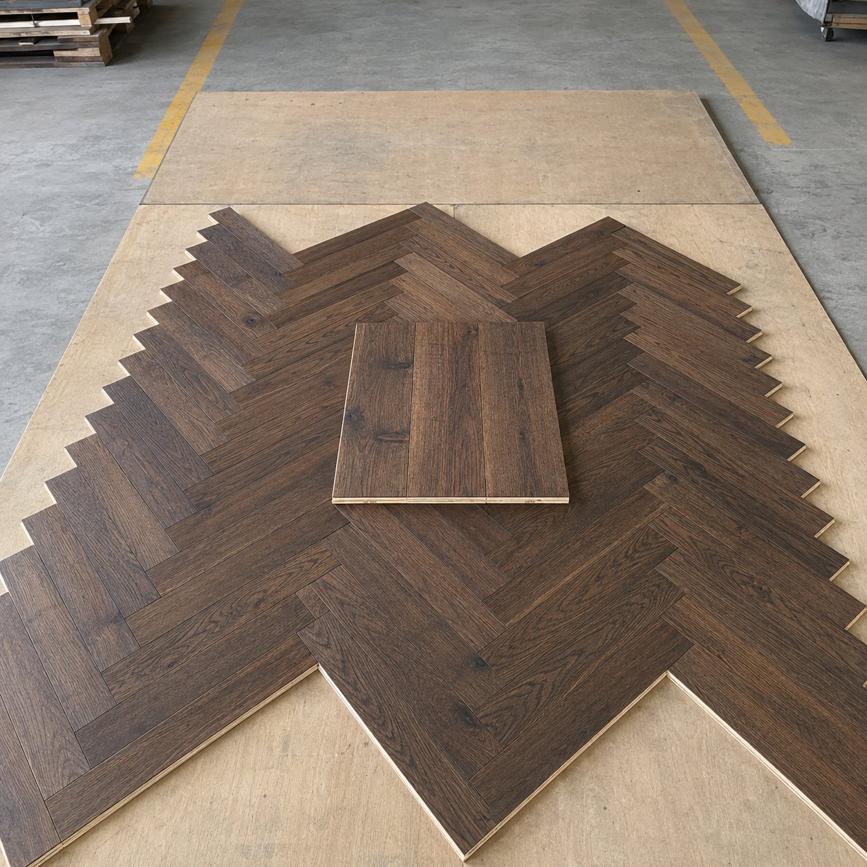 Oak flooring, Herringbone