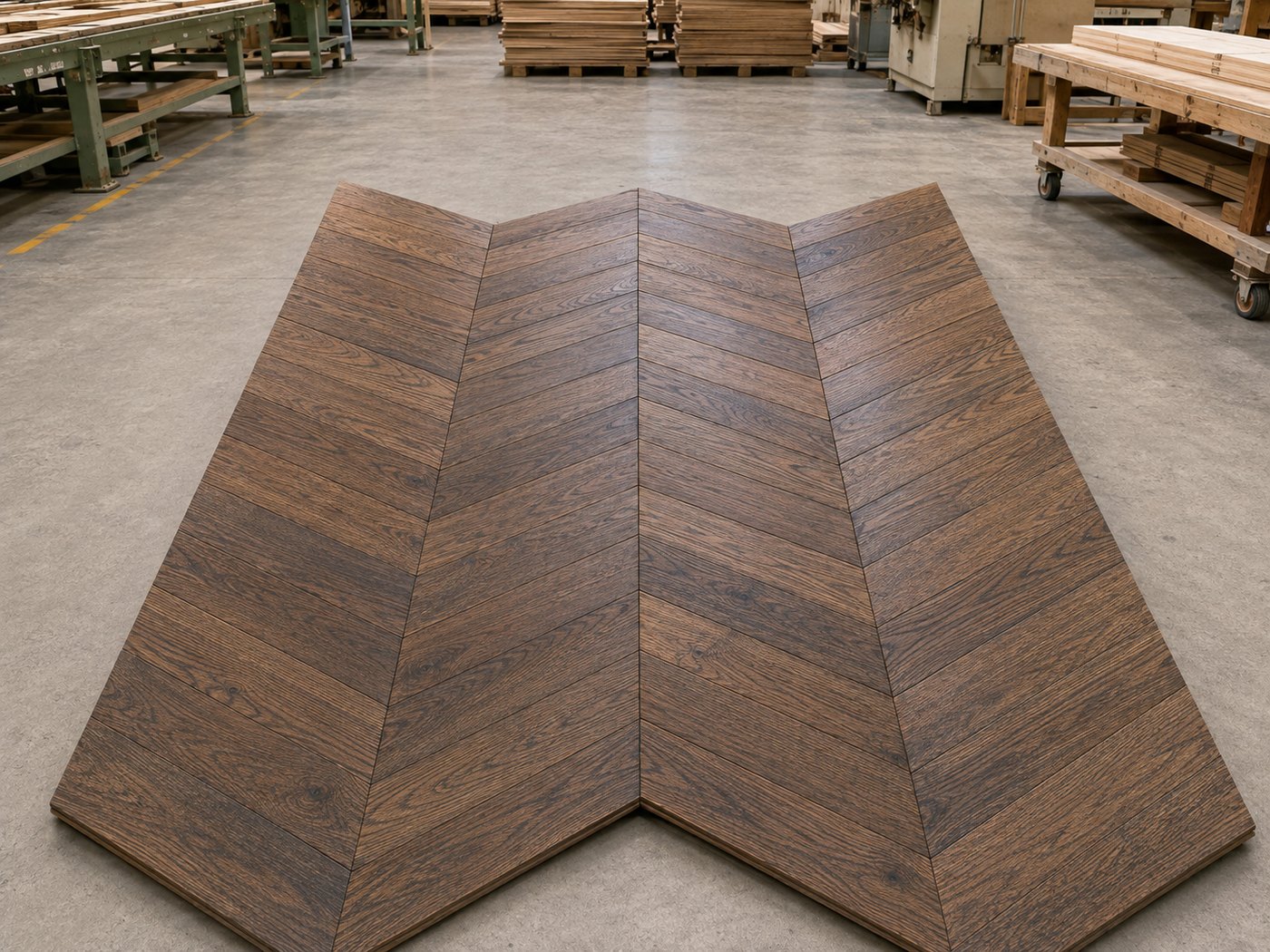 Oak flooring, Chevron