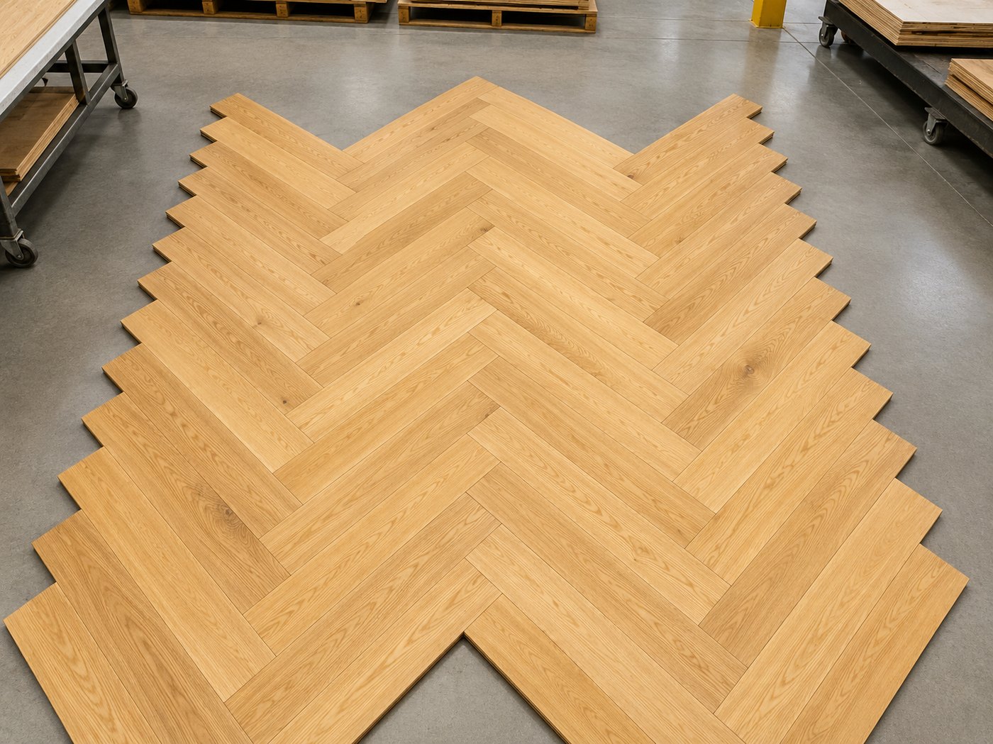 Oak flooring, Herringbone